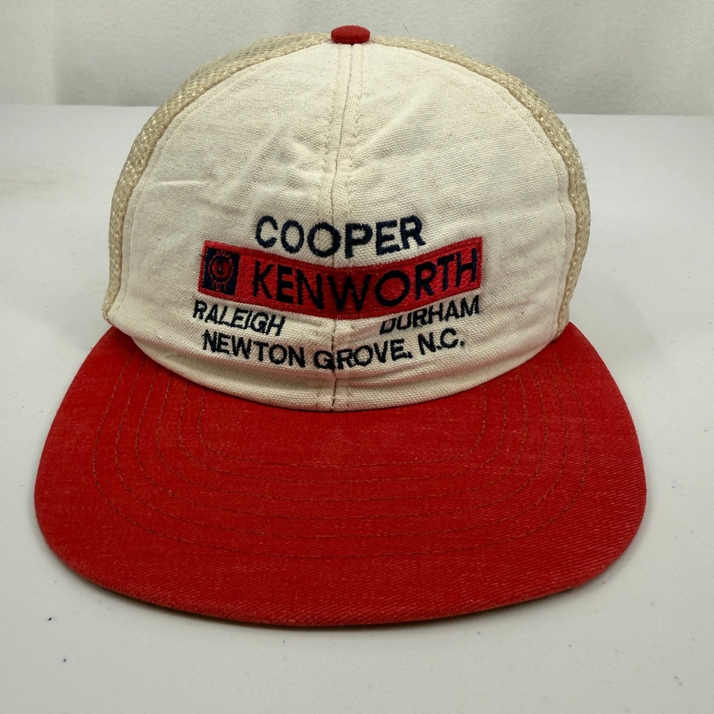 Kenworth Trucker Hat Mens Red White Cooper Raleigh Durham NC Vintage‎ Snapback